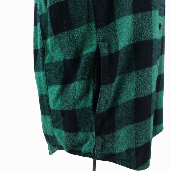 Madewell Size S Buffalo Check Flannel Shirt Plaid Green Black - Picture 7 of 10